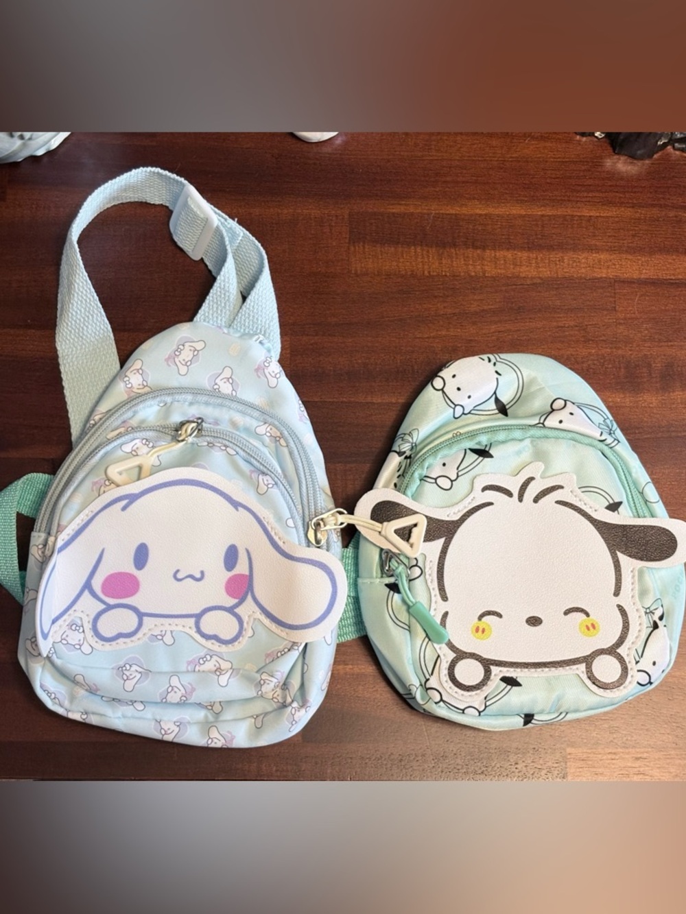 2pc SANRIO sling bag set: Pochacco and Cinnamoroll